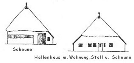 Hallenhuus mit Sch&uuml;&uuml;n