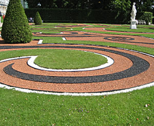 Park vun den Katharinenpalast in St. Petersburg