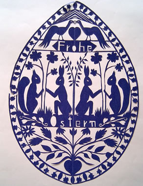 Scherenschnitt-Ei. -- Klick op to'n Vergr&ouml;ttern!