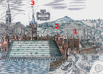 De dree Borgdore in't Meddel&ouml;ller. Klick op to'n Vergr&ouml;ttern!