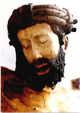 Bernt Notke: Jesus an't Kr&uuml;&uuml;z. Klick op to'n Vergr&ouml;ttern!