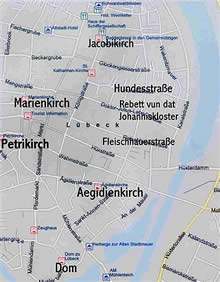 Koort vun dat Rebett vun't Johanniskloster. Klick op to'n Vergr&ouml;ttern!