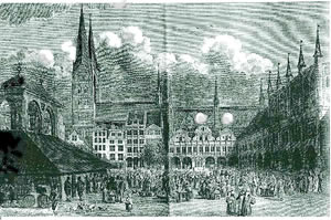 Marktplatz mit Kaak (linkerhand)