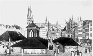 De Kaak (v&ouml;rn) mit Botterbaud, Goork&ouml;&ouml;k usw. Klick op to'n Vergr&ouml;ttern!