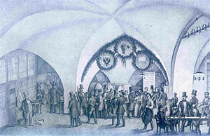 Wiendrinkers in den groten Keller. Klick op to'n Vergr&ouml;ttern!