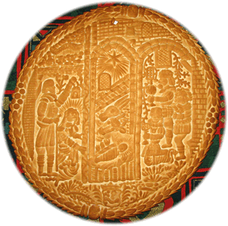 De Wiehnachtsszene op Leevkoken. Foto: Anke Nissen. Klick op to'n Vergr&ouml;ttern!